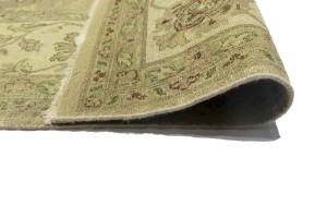 Muted Khaki Floral Transitional 8X10 Indo-Nain Oriental Rug
