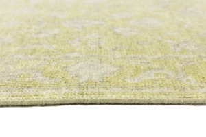 Muted Golden Yellow Floral 3X8 Transitional Oriental Runner Rug