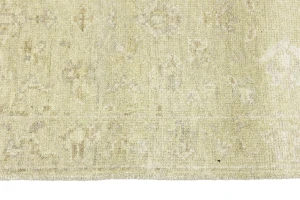 Muted Beige Floral 2'4X10 Transitional Oriental Runner Rug