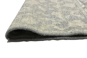 Muted Dark Slate Floral 2'7X14 Transitional Oriental Runner Rug
