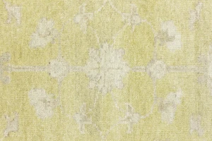 Muted Golden Yellow Floral 8X10 Transitional Oriental Rug