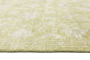 Muted Golden Yellow Floral 4X6 Transitional Oriental Rug