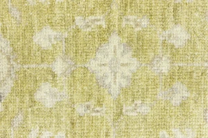 Muted Golden Yellow Floral 4X6 Transitional Oriental Rug