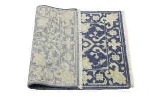 Muted Slate Blue Floral 2X3 Transitional Oriental Rug