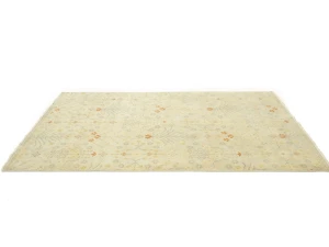 Cream Floral Oushak 5x8 Oriental Rug