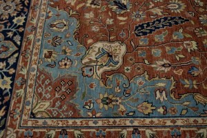 Rust Floral 10X14 Sarouk Goravan Heriz Oriental Rug