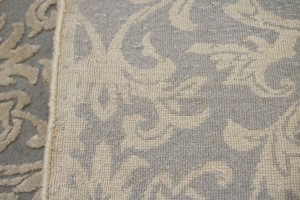 Hand-Carved Gray Extra Fine 6X9 Modern Oriental Rug