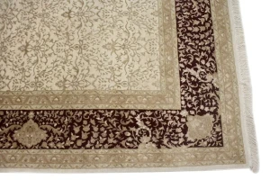 Classic Floral 6'7X9'7 Indo-Tabriz Modern Oriental Rug
