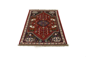 Red Tribal 3X5 Shiraz Persian Rug
