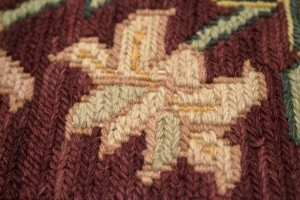 Maroon Red Floral Garden 6X9 Oriental Rug