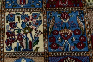 Vintage Blue & Red Floral Garden 10X13 Najafabad Persian Rug