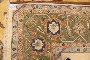 Vintage Beige Floral 13X19 Heriz Sultanabad Persian Rug