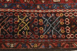 Semi Antique Rusty Red Tribal 5X6 Karajeh Persian Rug
