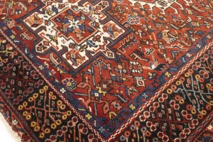 Semi Antique Rusty Red Tribal 5X6 Karajeh Persian Rug