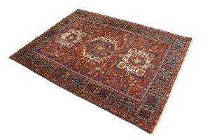 Semi Antique Rusty Red Tribal 5X6 Karajeh Persian Rug