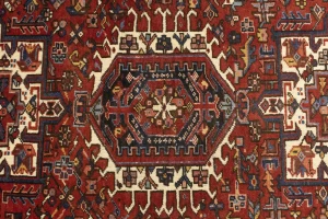 Semi Antique Rusty Red Tribal 5X6 Karajeh Persian Rug