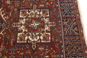 Semi Antique Rusty Red Tribal 5X6 Karajeh Persian Rug