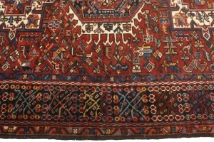 Semi Antique Rusty Red Tribal 5X6 Karajeh Persian Rug