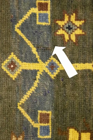 Vintage Gray & Olive Pictorial 4X7 Shiraz Persian Rug