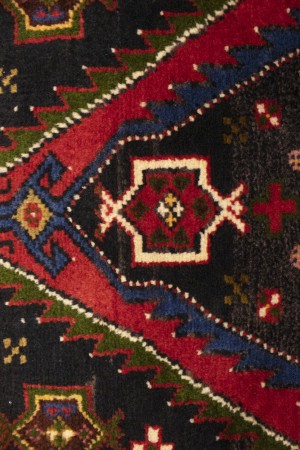 Vintage Red Tribal 3X4 Mazlaghan Persian Rug