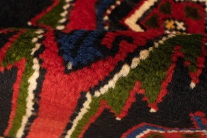 Vintage Red Tribal 3X4 Mazlaghan Persian Rug