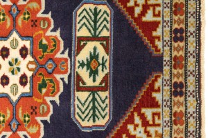 Vintage Tribal Plum 2X3 Turkoman Persian Rug
