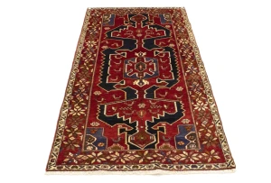 Vintage Tribal Red 3'9X6'4 Nahavand Persian Rug