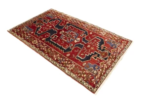 Vintage Tribal Red 3'9X6'4 Nahavand Persian Rug
