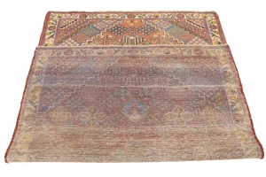 Vintage Rusty Red Tribal 5X7 Joshaghan Persian Rug