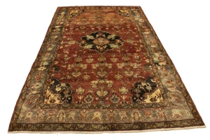 Semi Antique Tribal Rusty Red 6'3X10'5 Hamedan Persian Rug
