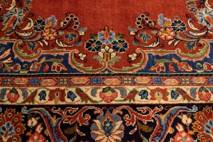 Semi Antique Orange-red Traditional 10X14 Mahal Persian Rug