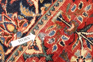Semi Antique Red Floral 4'6X6'7 Mahal Persian Rug