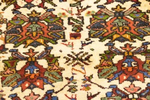 Vintage Floral Tribal 3X5 Karajeh Persian Rug