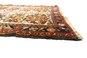 Vintage Floral Tribal 3X5 Karajeh Persian Rug