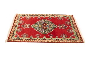 Vintage Floral Red 3X4'6 Tabriz Persian Rug