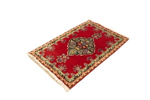 Vintage Floral Red 3X4'6 Tabriz Persian Rug