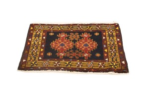 Vintage Tribal Geometric 2X3 Heriz Persian Rug