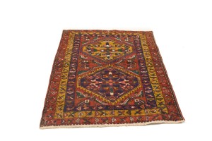 Vintage Red Tribal 4X5 Meshkin Goravan Persian Rug