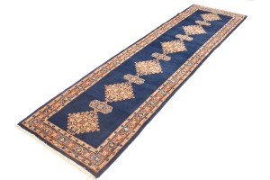 Vintage Floral 3'7X13'6 Mahal Persian Runner Rug