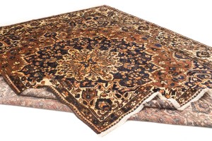 Vintage Brown Floral 10X12 Bakhtiari Persian Rug
