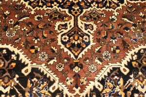 Vintage Brown Floral 10X12 Bakhtiari Persian Rug