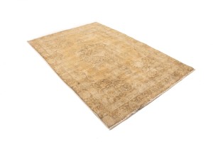 Antique Muted Distressed 7X11 Tabriz Persian Rug