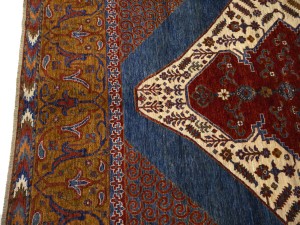 Blue Geometric Tribal 8'2X11'6 Afghan Oriental Rug