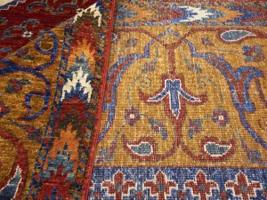 Blue Geometric Tribal 8'2X11'6 Afghan Oriental Rug