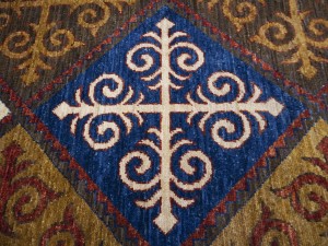 Multicolored Geometric Tribal 8'5X9'8 Afghan Yalameh Oriental Rug