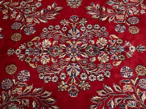Red Floral Traditional 11X16 Indo-Sarouk Oriental Rug