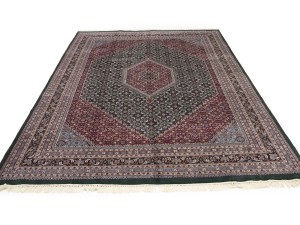 Green Floral Tribal 9X12 Indo-Bidjar Oriental Rug