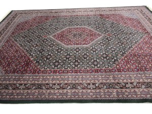 Green Floral Tribal 9X12 Indo-Bidjar Oriental Rug