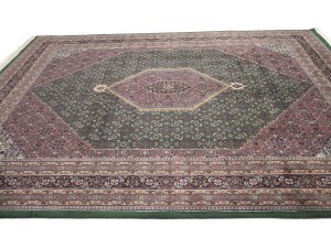 Green Floral Tribal 9X12 Indo-Bidjar Oriental Rug