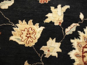 Black Floral Peshawar 9X12 Pakistan Oriental Rug